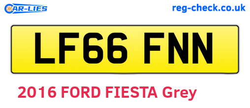 LF66FNN are the vehicle registration plates.