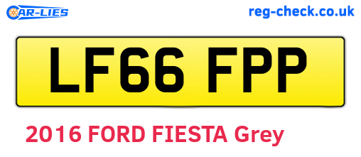 LF66FPP are the vehicle registration plates.