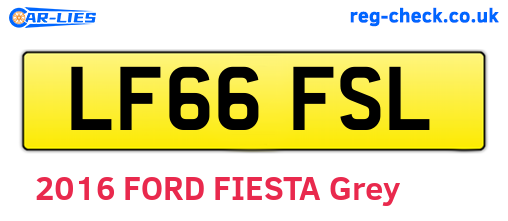 LF66FSL are the vehicle registration plates.