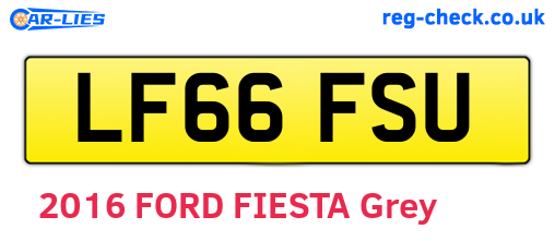 LF66FSU are the vehicle registration plates.