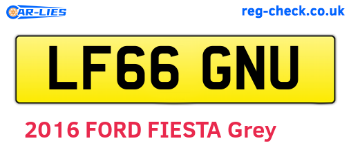 LF66GNU are the vehicle registration plates.