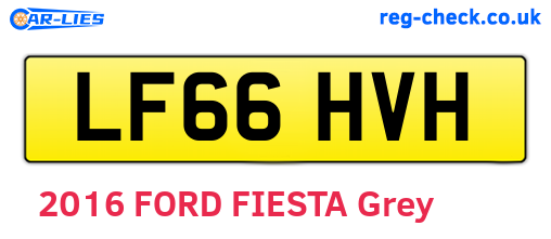 LF66HVH are the vehicle registration plates.