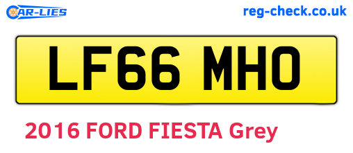 LF66MHO are the vehicle registration plates.