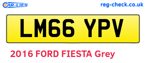 LM66YPV are the vehicle registration plates.