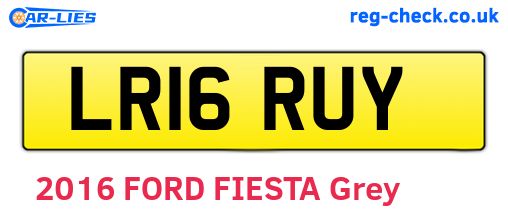 LR16RUY are the vehicle registration plates.