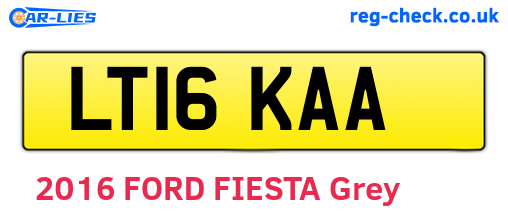 LT16KAA are the vehicle registration plates.