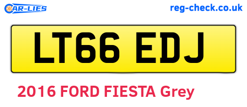 LT66EDJ are the vehicle registration plates.