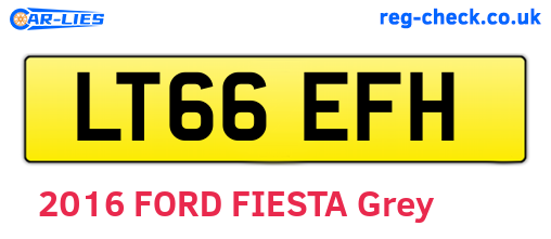 LT66EFH are the vehicle registration plates.