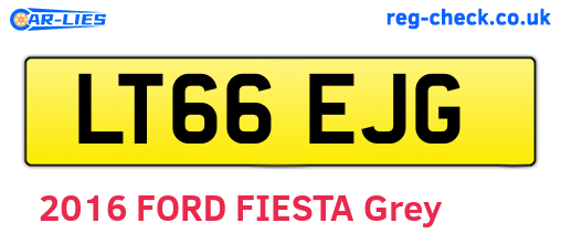 LT66EJG are the vehicle registration plates.