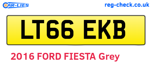 LT66EKB are the vehicle registration plates.