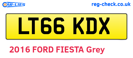 LT66KDX are the vehicle registration plates.