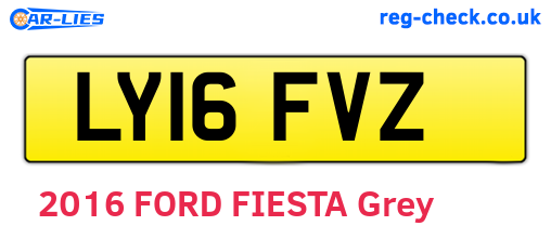 LY16FVZ are the vehicle registration plates.
