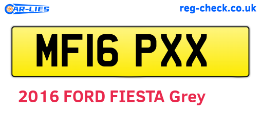 MF16PXX are the vehicle registration plates.
