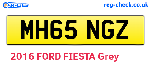 MH65NGZ are the vehicle registration plates.
