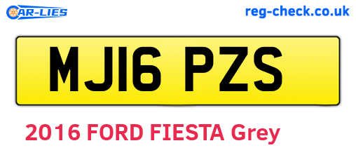 MJ16PZS are the vehicle registration plates.