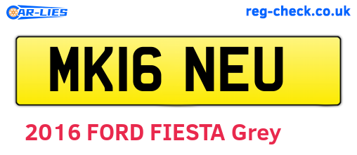 MK16NEU are the vehicle registration plates.
