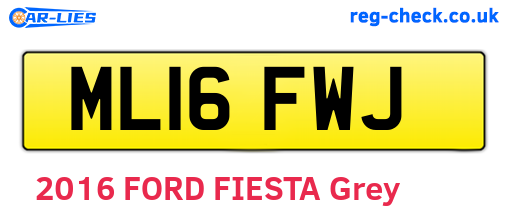 ML16FWJ are the vehicle registration plates.