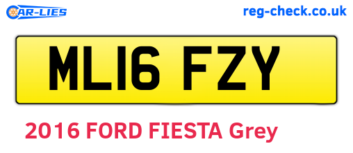 ML16FZY are the vehicle registration plates.