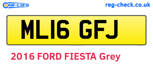 ML16GFJ are the vehicle registration plates.