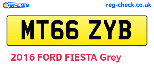 MT66ZYB are the vehicle registration plates.