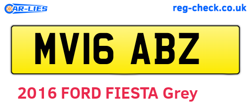 MV16ABZ are the vehicle registration plates.