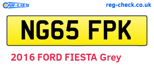 NG65FPK are the vehicle registration plates.