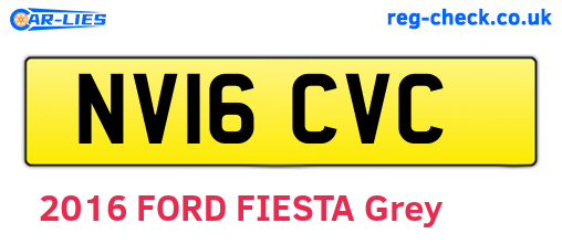NV16CVC are the vehicle registration plates.