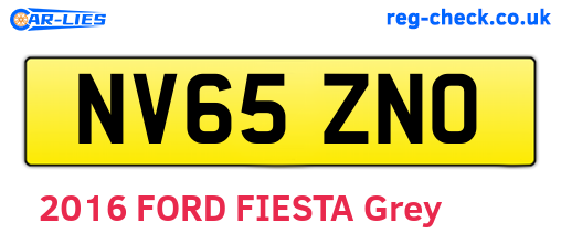 NV65ZNO are the vehicle registration plates.