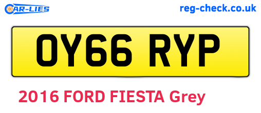 OY66RYP are the vehicle registration plates.