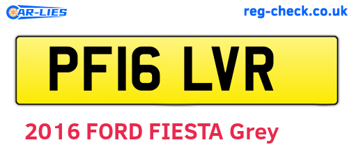 PF16LVR are the vehicle registration plates.