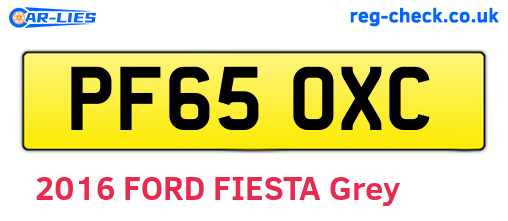 PF65OXC are the vehicle registration plates.