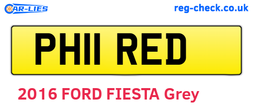 PH11RED are the vehicle registration plates.