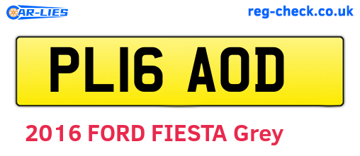 PL16AOD are the vehicle registration plates.