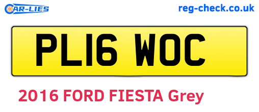 PL16WOC are the vehicle registration plates.
