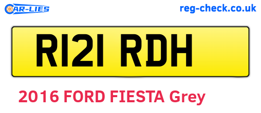 R121RDH are the vehicle registration plates.
