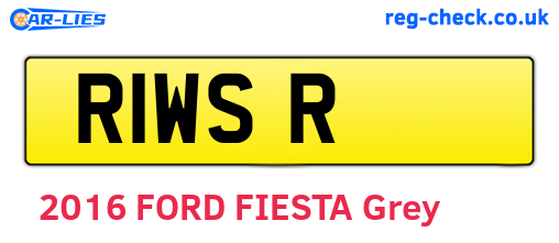 R1WSR are the vehicle registration plates.