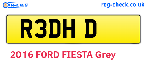 R3DHD are the vehicle registration plates.