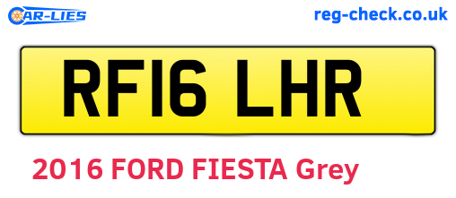 RF16LHR are the vehicle registration plates.
