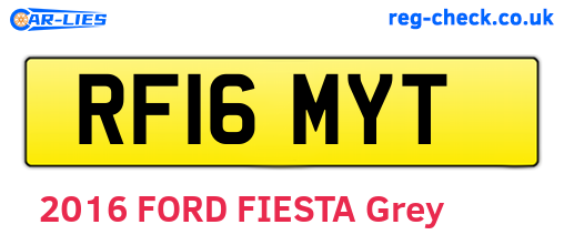 RF16MYT are the vehicle registration plates.