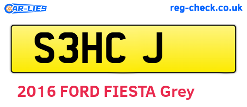 S3HCJ are the vehicle registration plates.