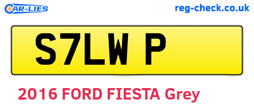 S7LWP are the vehicle registration plates.