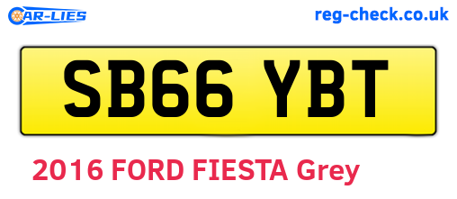 SB66YBT are the vehicle registration plates.
