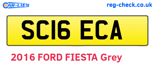 SC16ECA are the vehicle registration plates.