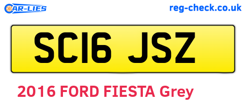 SC16JSZ are the vehicle registration plates.