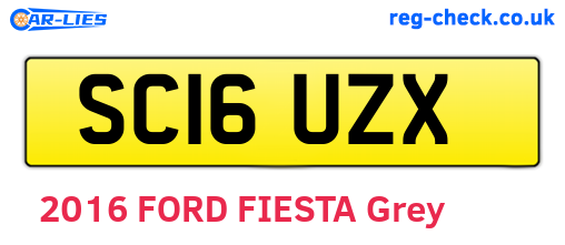 SC16UZX are the vehicle registration plates.