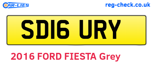 SD16URY are the vehicle registration plates.