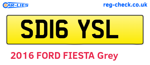 SD16YSL are the vehicle registration plates.