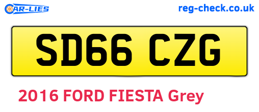 SD66CZG are the vehicle registration plates.