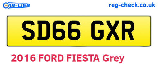 SD66GXR are the vehicle registration plates.