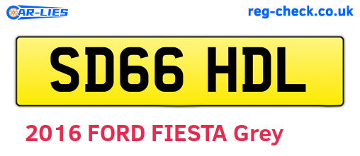 SD66HDL are the vehicle registration plates.